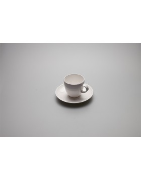 Edelweiß 4er Set Tasse und Untertasse, weiß