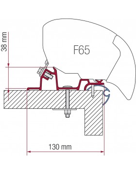 Kit Caravan Standard 2 Halterungen 50cm 2 Halterungen 30cm