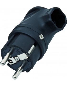Winkelstecker mit Thermolplast-Einsatz schwarz