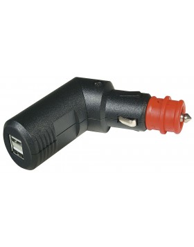 ΠΡΙΖΑ ΓΩΝΙΑΚΗ ΜΕ ΔΙΠΛΟ USB PRO-CAR 12-24V/ 5V