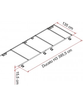 Σχάρα οροφής Roof Rail Ducato H3, μετά το 06/2006