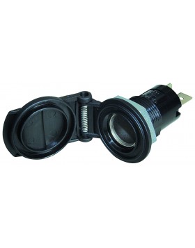 DIN-Einbau-Normsteckdose mit Deckel 16 A / 12 - 24 V