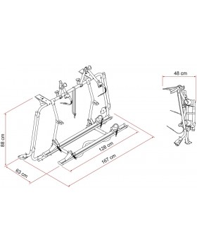 Βάση ποδηλάτων Carry Bike VW ασημί για T5 Pro