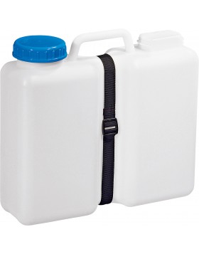 Weithalskanister Aqua Case mit Zurrgurt