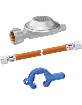 ΡΥΘΜΙΣΤΗΣ ΥΓΡΑΕΡΙΟΥ ΛΑΣΤΙΧΟ ΣΕΤ EN61 1,5 kg/h 50 mbar KLF x 6,3 x 3,5 - 800 G 1/4 LH-UEM Schlauch 800 mm