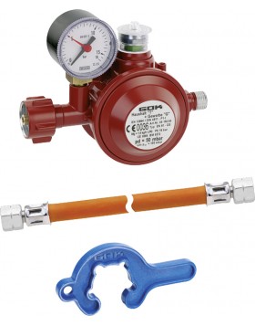 Reglerset Typ EN61 DS G 1/4 LH-ÜM x G 1/4 LH-ÜM x 400 mm