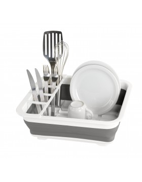 Geschirrabtropfer weiß/grau