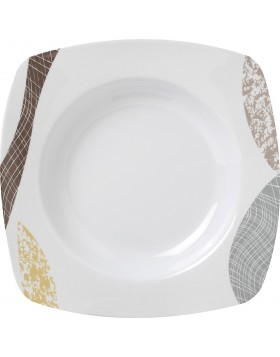Πιάτο βαθύ Khadi weiß/braun