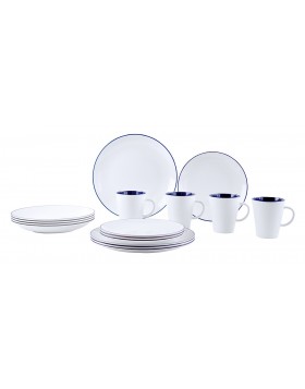 ΠΙΑΤΑ - ΠΟΤΗΡΙΑ ΣΕΤ Linea Blue 16-tlg. weiß/blau