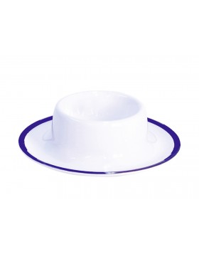 Set Eierbecher Linea Blue 4-tlg. weiß/blau