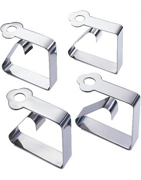 Πιάστρες τραπεζομάντηλου ανοξειδωτα 4 τεμ.