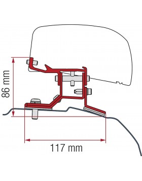 Αντάπτορας 2-τεμ. Ford Custom L1 από 2012 για F40van