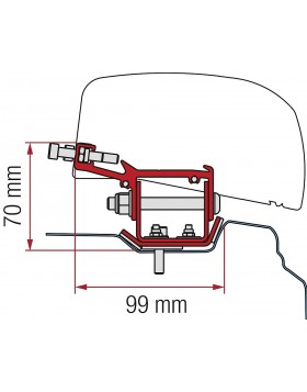 Αντάπτορας 3-τεμ. Renault Trafic L2 από 2014 για F40van