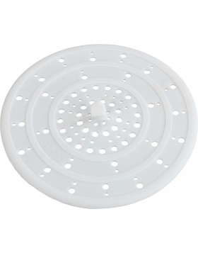 Abluss-Sieb Silikon, Fb. weiß