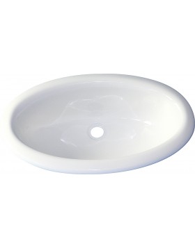 Νιπτηράκι oval, λευκό γυαλιστερό