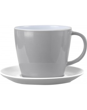 Σετ κούπα με πιατάκι 250 ml γκρί