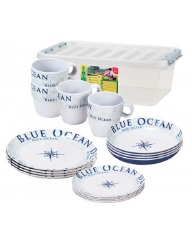Σετ πιατικά Stack Box Blue Ocean (16 τεμ.)