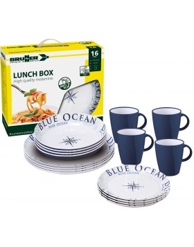 Σετ πιατικά Lunch Box Blue Ocean (16 τεμ.)