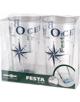 Ποτήρι νερού Blue Ocean 400 ml (2 τεμ.)