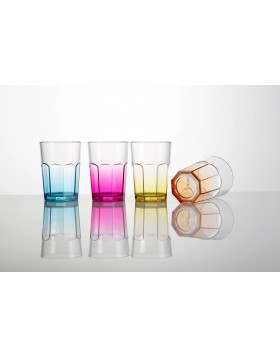 Ποτήρια νερού Octoglass πολύχρωμα σετ (4 τεμ.)