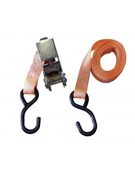 Spanngurt mit Ratsche, 2,5 cm breit, orange