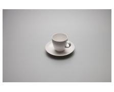 Edelweiß 4er Set Tasse und Untertasse, weiß