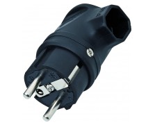 Winkelstecker mit Thermolplast-Einsatz schwarz