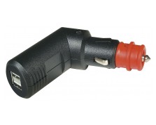 ΠΡΙΖΑ ΓΩΝΙΑΚΗ ΜΕ ΔΙΠΛΟ USB PRO-CAR 12-24V/ 5V
