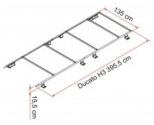 Σχάρα οροφής Roof Rail Ducato H3, μετά το 06/2006