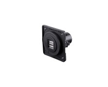 USB πρίζα φόρτισης 12 V διπλή ανθρακί
