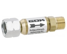Schlauchbruchsicherung G 1/4 LH-ÜM x G 1/4 LH-KN