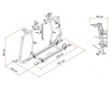 Βάση ποδηλάτων Carry Bike VW ασημί για T5 Pro