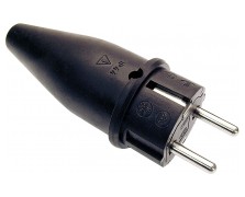 Schuko-Stecker schwarz