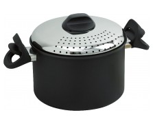 Pastatopf Aluminium PastaPronta schwarz