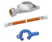 ΡΥΘΜΙΣΤΗΣ ΥΓΡΑΕΡΙΟΥ ΛΑΣΤΙΧΟ ΣΕΤ EN61 1,5 kg/h 50 mbar KLF x 6,3 x 3,5 - 800 G 1/4 LH-UEM Schlauch 800 mm