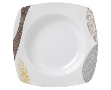 Πιάτο βαθύ Khadi weiß/braun