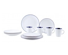ΠΙΑΤΑ - ΠΟΤΗΡΙΑ ΣΕΤ Linea Blue 16-tlg. weiß/blau