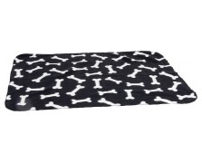 Hunde-Fleecedecke Knochenmotiv 100 x 70 cm