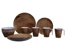 ΠΙΑΤΑ - ΠΟΤΗΡΙΑ ΣΕΤMelamin Nature Line Teak 16-tlg.