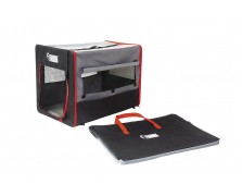 Hundehütte Carry Dog schwarz/grau/rot