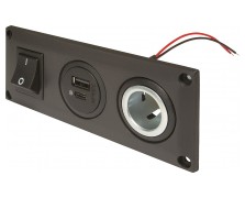 Πρίζα εσωτερική EV με USB-C/A  διπλή πρίζα με διακόπτη