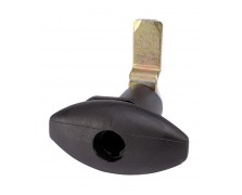 Klappenschloss Elipse klein schwarz