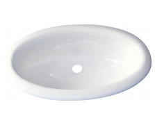 Νιπτηράκι oval, λευκό γυαλιστερό