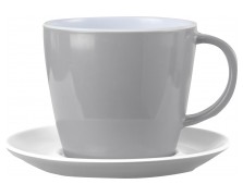 Σετ κούπα με πιατάκι 250 ml γκρί