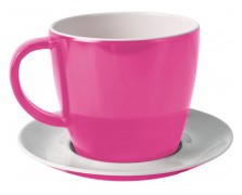 Σετ κούπα με πιατάκι 250 ml ροζ