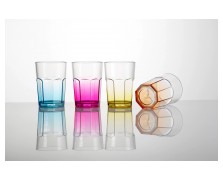 Ποτήρια νερού Octoglass πολύχρωμα σετ (4 τεμ.)