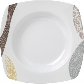 Πιάτο βαθύ Khadi weiß/braun