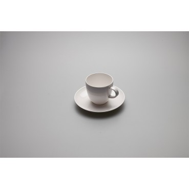 Edelweiß 4er Set Tasse und Untertasse, weiß