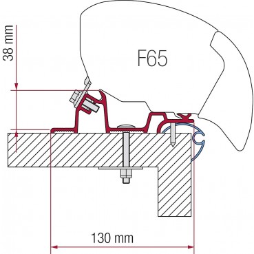 Kit Caravan Standard 2 Halterungen 50cm 2 Halterungen 30cm