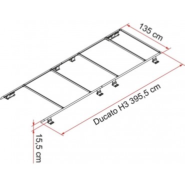 Σχάρα οροφής Roof Rail Ducato H3, μετά το 06/2006